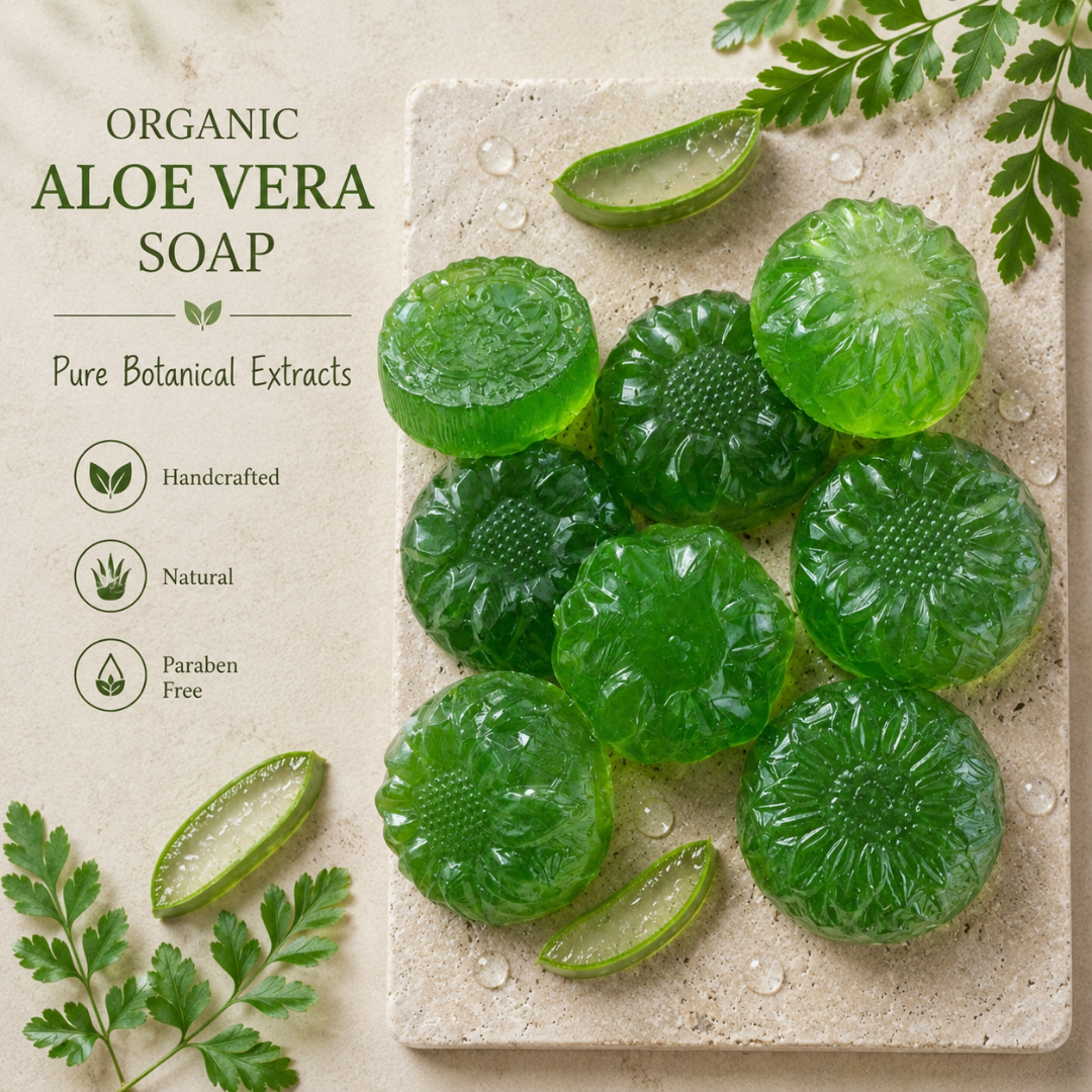 Organic Aloe Vera Soap (Pack of 6)