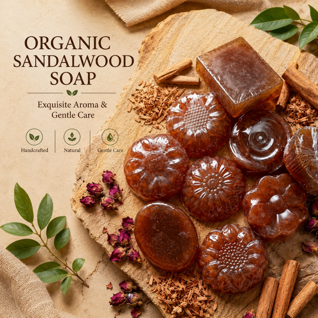 Organic Sandal Wood Soap (Pack of 6)